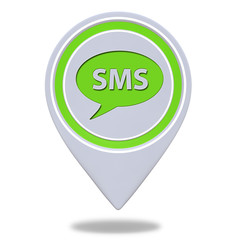 sms pointer icon on white background