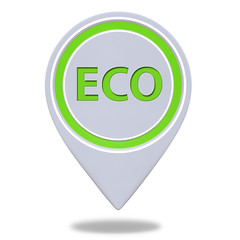 eco pointer icon on white background