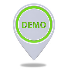 Demo pointer icon on white background