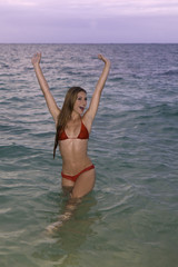 girl in bikini on the beach