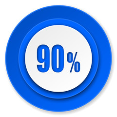 90 percent icon, sale sign