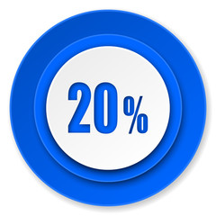 20 percent icon, sale sign