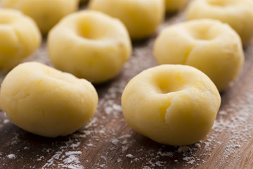 Traditional Polish Silesian noodles before boiling