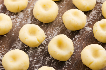 Traditional Polish Silesian noodles before boiling