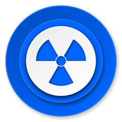 radiation icon, atom sign