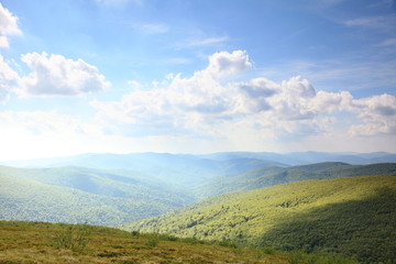 Nature. Green mountain landscape in the summer