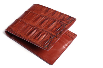 brown crocodile wallet