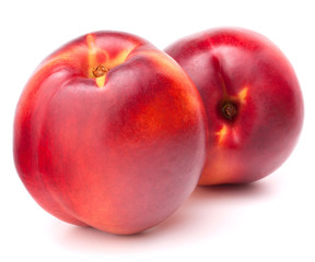 Nectarine fruit isolated on white background cutout