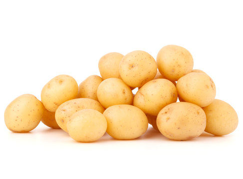 New Potato Tuber Isolated On White Background Cutout