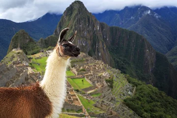 Fototapete Rund Machu Picchu, Peru, UNESCO-Weltkulturerbe. Einer der Neuen S © sunsinger