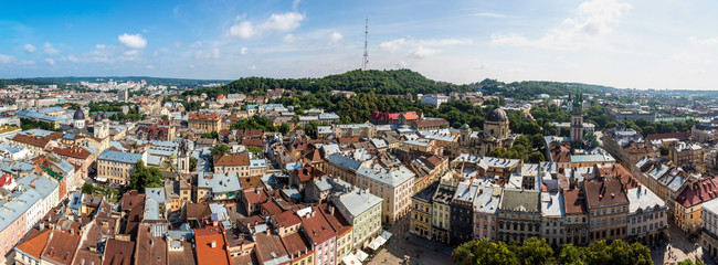 Fototapeta na wymiar Lviv bird's-eye view