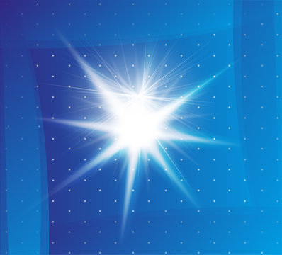 Explosion on a blue background
