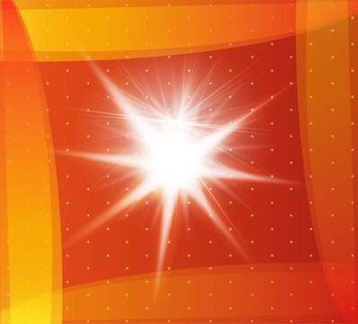 Explosion on a orange background