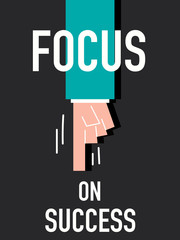 Word FOCUS ON SUCCESS