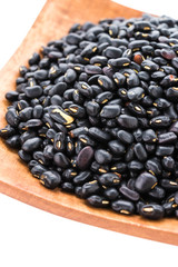 Black beans isolated on white background