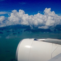 Phuket view from airplane