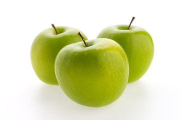 Green apple isolated on white background