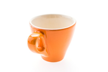 Orange mug isolated on white