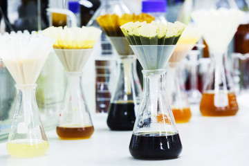 Filter samples with fluted filter paper