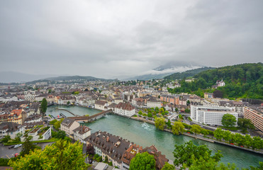 Fototapeta na wymiar Lucerne city and lake, Switzerland