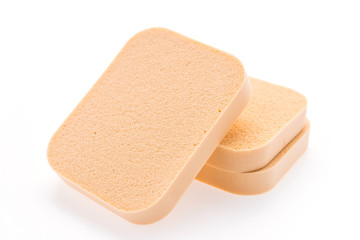 Face sponge powder isolated on white