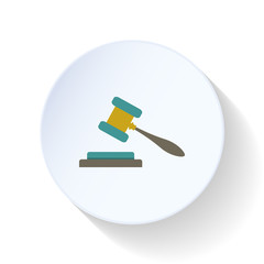 Hammer of justice flat icon