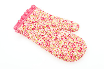 Kitchen oven glove isolated on white background