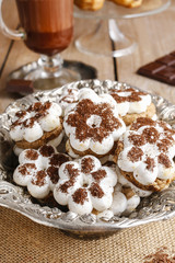Tiny cookies in flower shape