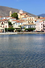 Fototapeta na wymiar galaxidi a coastal town next to the Mediterranean sea in greece 