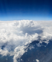 Fototapeta na wymiar Thundercloud. View from the airplane.