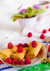 Pancakes with filling.