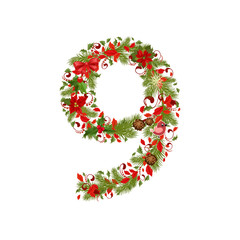 christmas floral tree number 9
