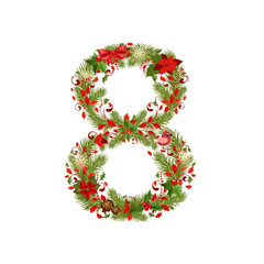 christmas floral tree number 8
