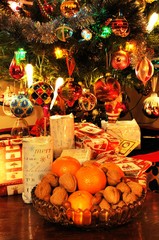 Christmas fruit and nuts © Arena Photo UK