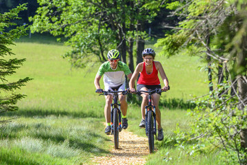 Naklejka premium Mountainbike-Tour