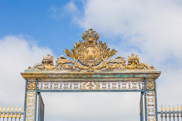 Gate at Chateau Versailles near Paris in France