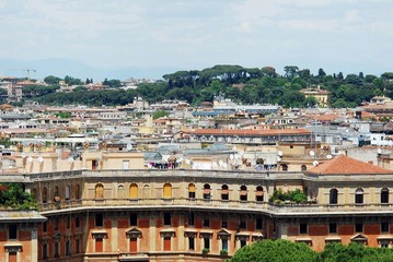 Fototapeta premium Rome city aerial view from San Angelo castle