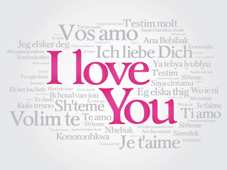 Vector concept love words 