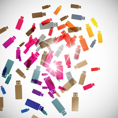 abstract background: usb