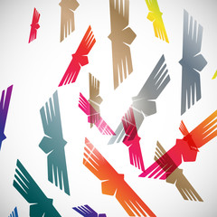 abstract background: bird