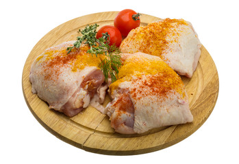Raw chicken thigh