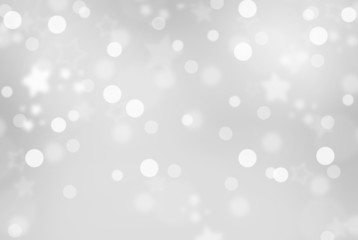 Weihnachtsbokeh silber