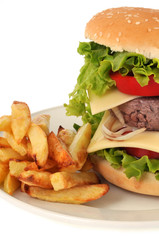 Hamburger frites