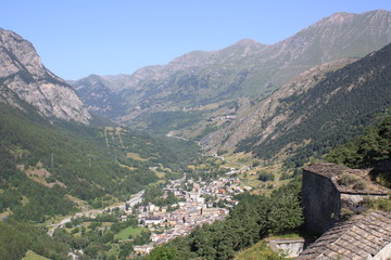 Fototapeta na wymiar Chisone Valley from Fenestrelle Fort (Piemonte, Italy)