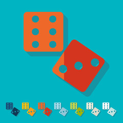 Flat design: dice