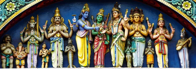 Abwaschbare Fototapete Indien Tempeldetails