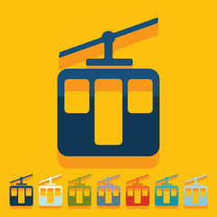 Flat design: funicular