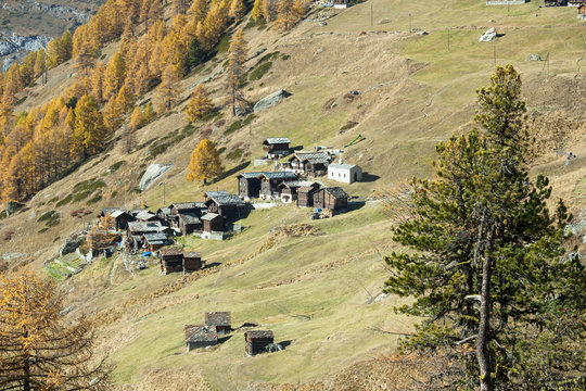 Weiler "Findeln" ob Zermatt, Wallis, Schweiz
