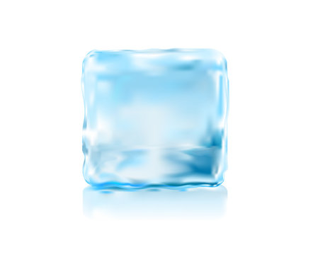 ice cube front view vector illustration