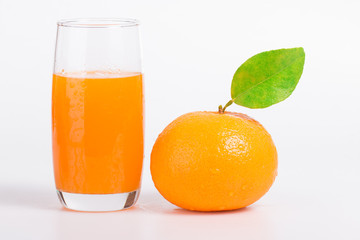 Healthy mandarin juice on